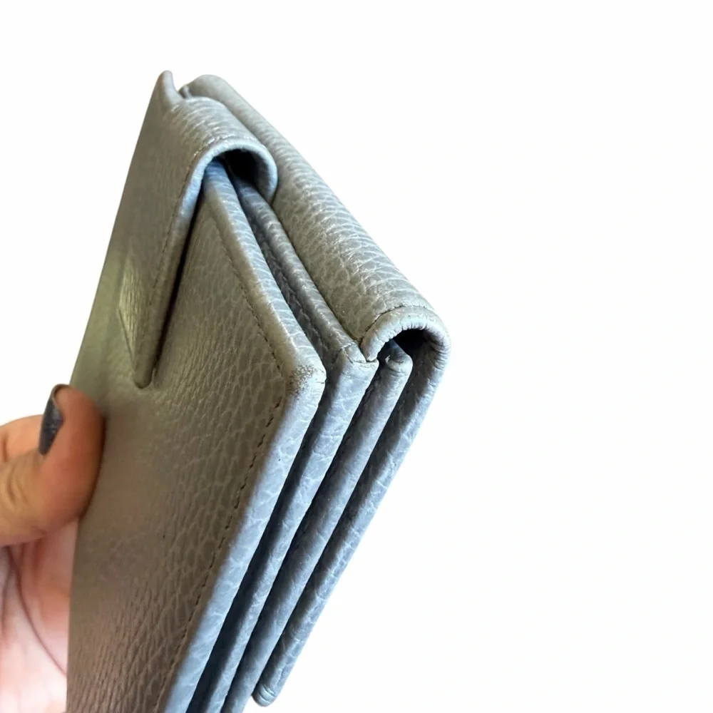 Gucci GG Marmont French Flap Back short wallet gray EUC